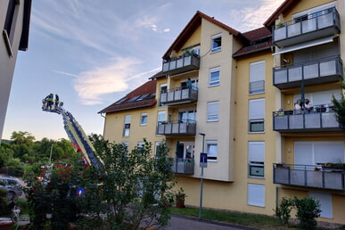 Feuerwehrübung im Betreuten Wohnen in Schwaigern